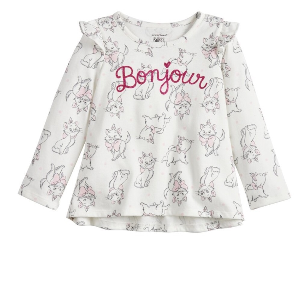 NWT Disney Jumping Bean 18m “Bonjour” swing tee